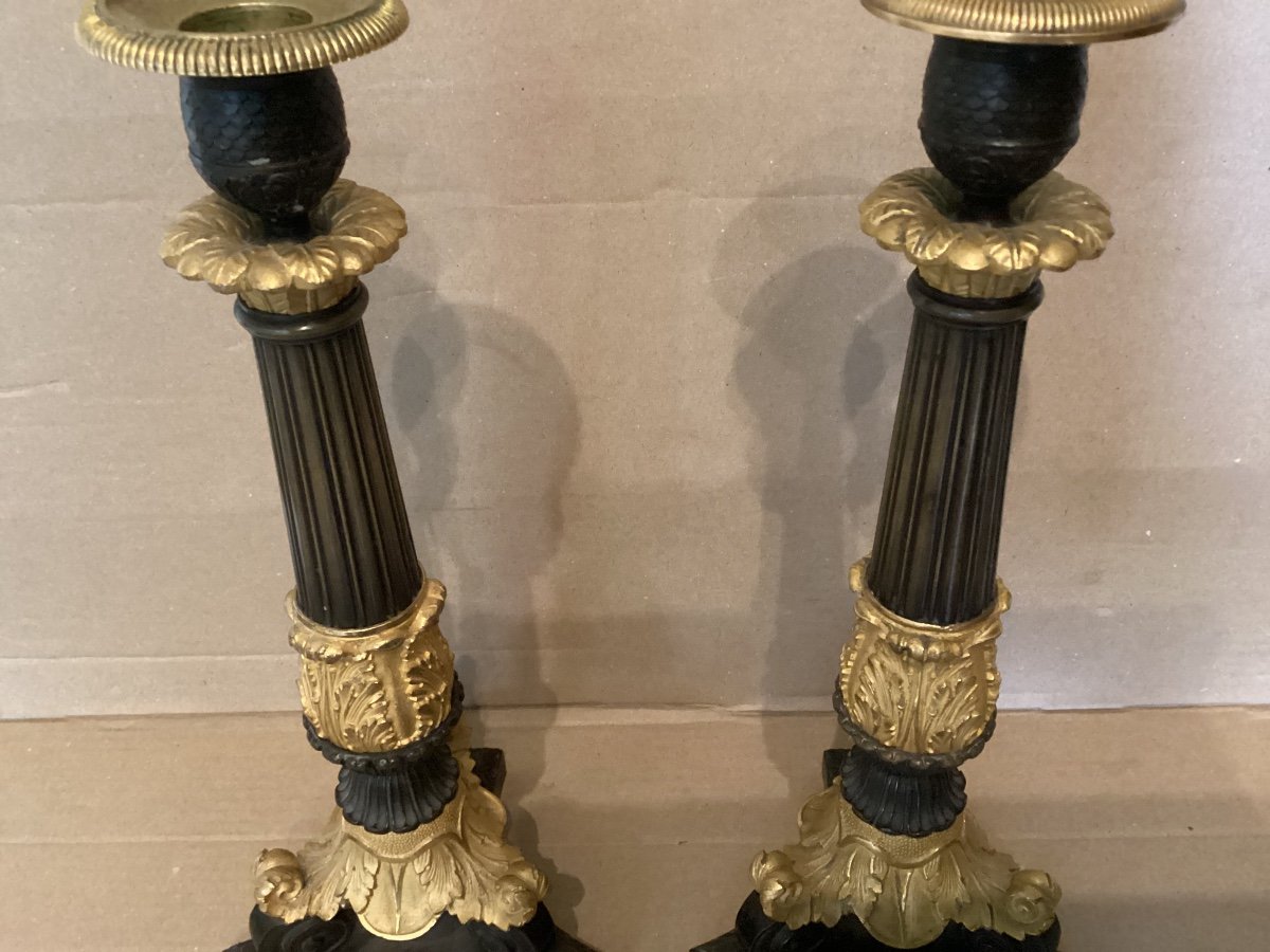 Pair Of Restoration Candlesticks-photo-4