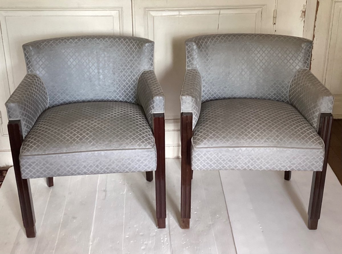 Pair Of Art Deco Armchairs