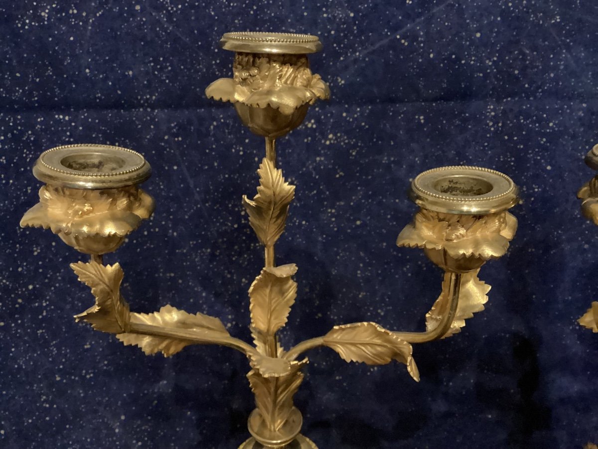 Pair Of Candelabras Late 18th-photo-2