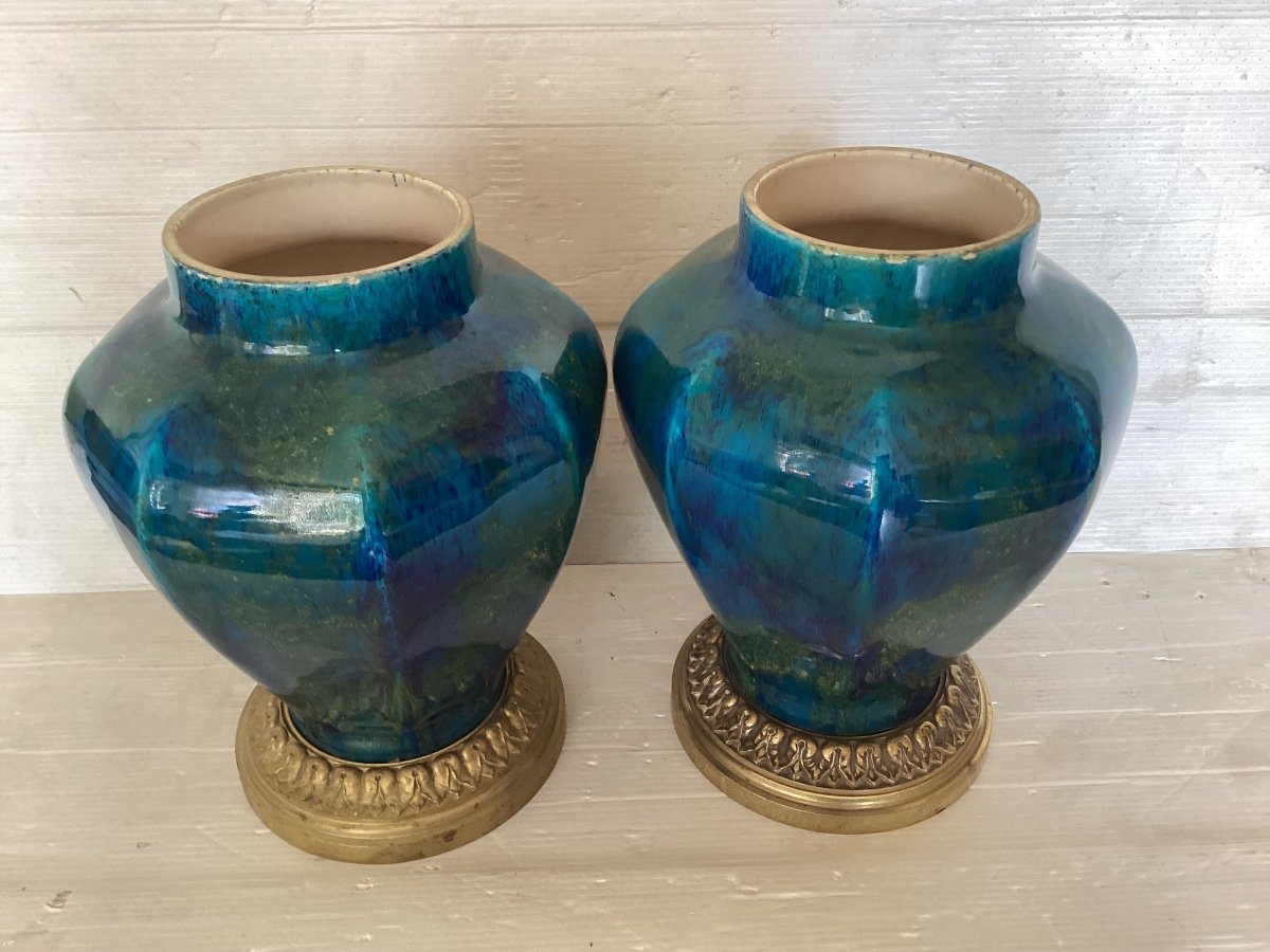 Pair Of Sèvres Covered Vases -photo-7