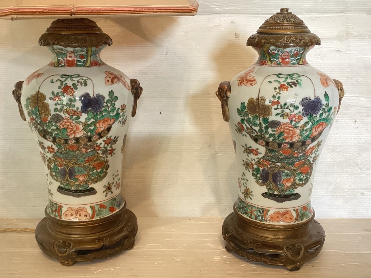 Paire De Vases Chine 19ème 