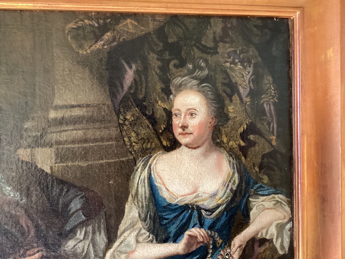 18th Century Portrait Of Two English Nobles -photo-4