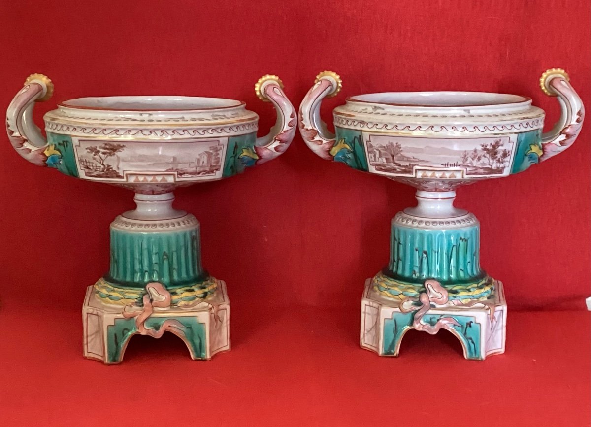 Saint Clement-gallé Pair Of Cups -photo-2