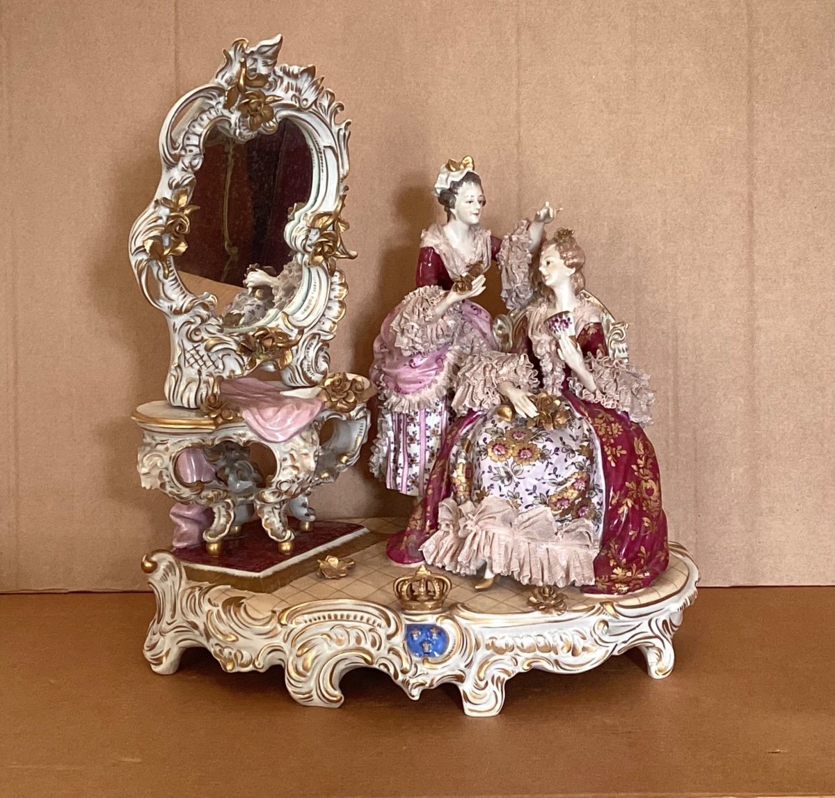 Important Signed Porcelain Group 