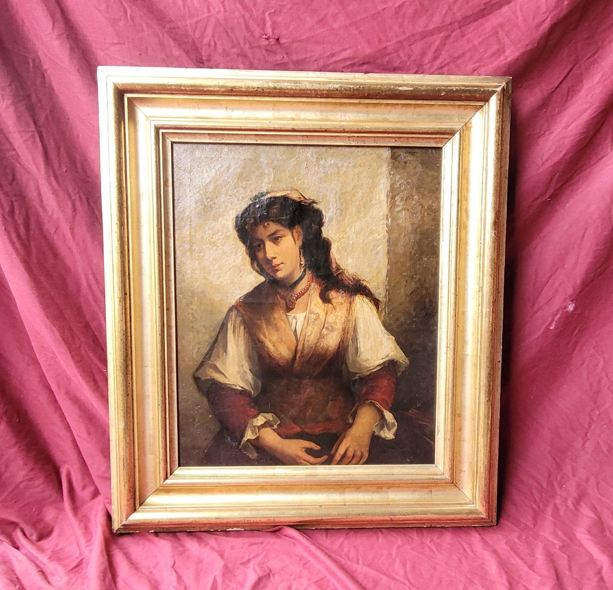 19th Century Painting Signed 