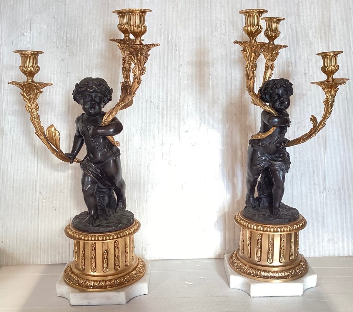 Important Pair Of Louis XVI Candelabra -photo-2