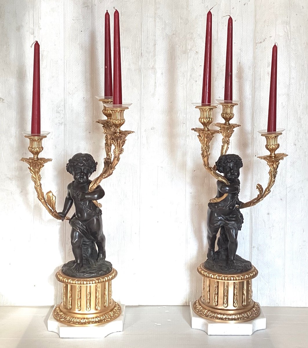 Important Pair Of Louis XVI Candelabra 