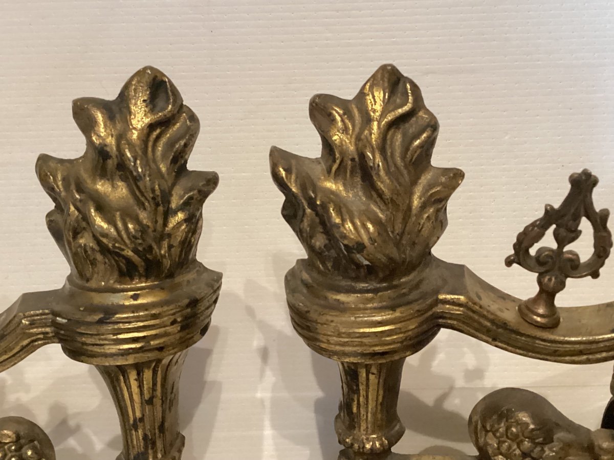 Pair Of Louis XVI Andirons -photo-2