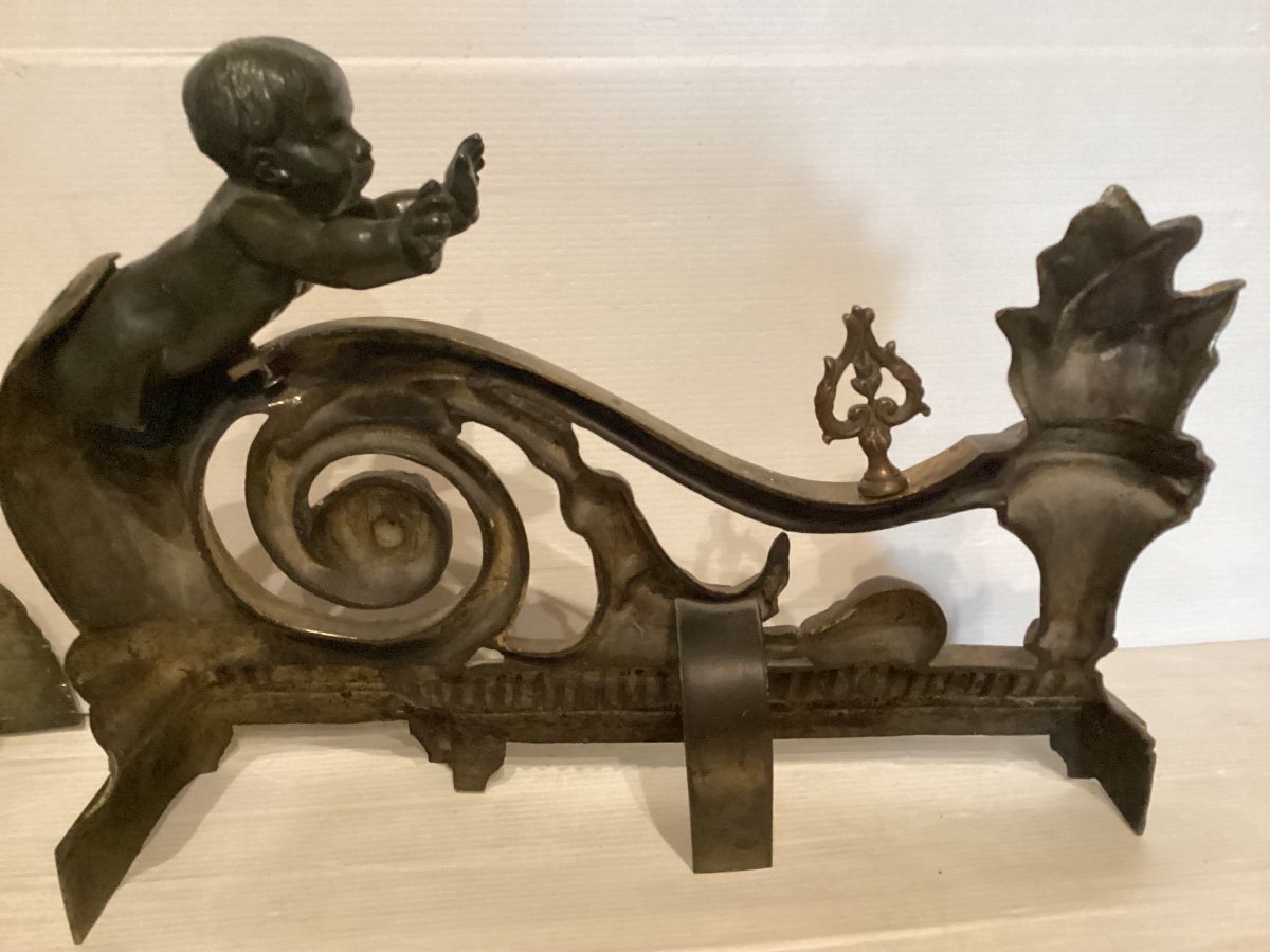 Pair Of Louis XVI Andirons -photo-8