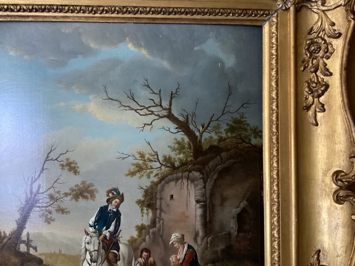 18th Century Panel Painting-photo-4