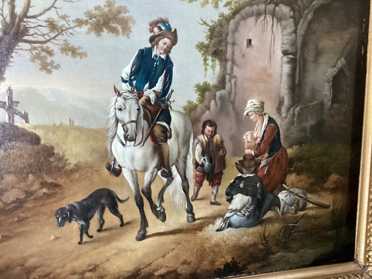 18th Century Panel Painting-photo-2