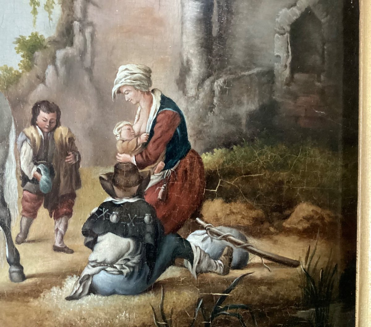 18th Century Panel Painting-photo-3