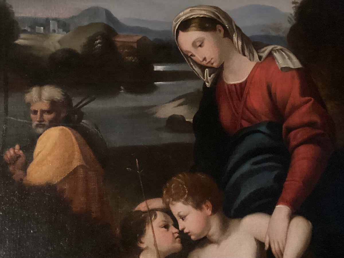 The Holy Family Painting 17th -photo-6