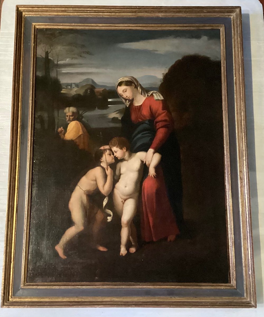 The Holy Family Painting 17th 