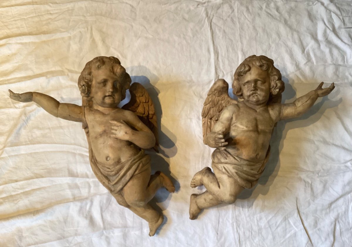 Pair Of 18th Century Angels 