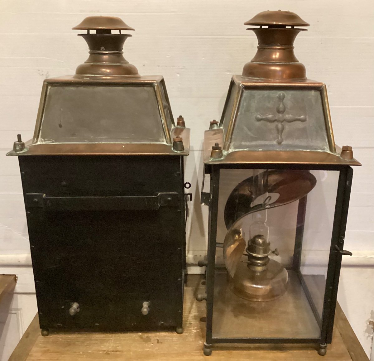 Pair Of 19th Century Wall Lanterns -photo-5