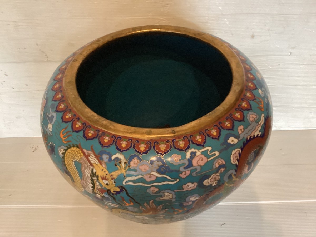 Cloisonné Enamel Flowerpot -photo-4