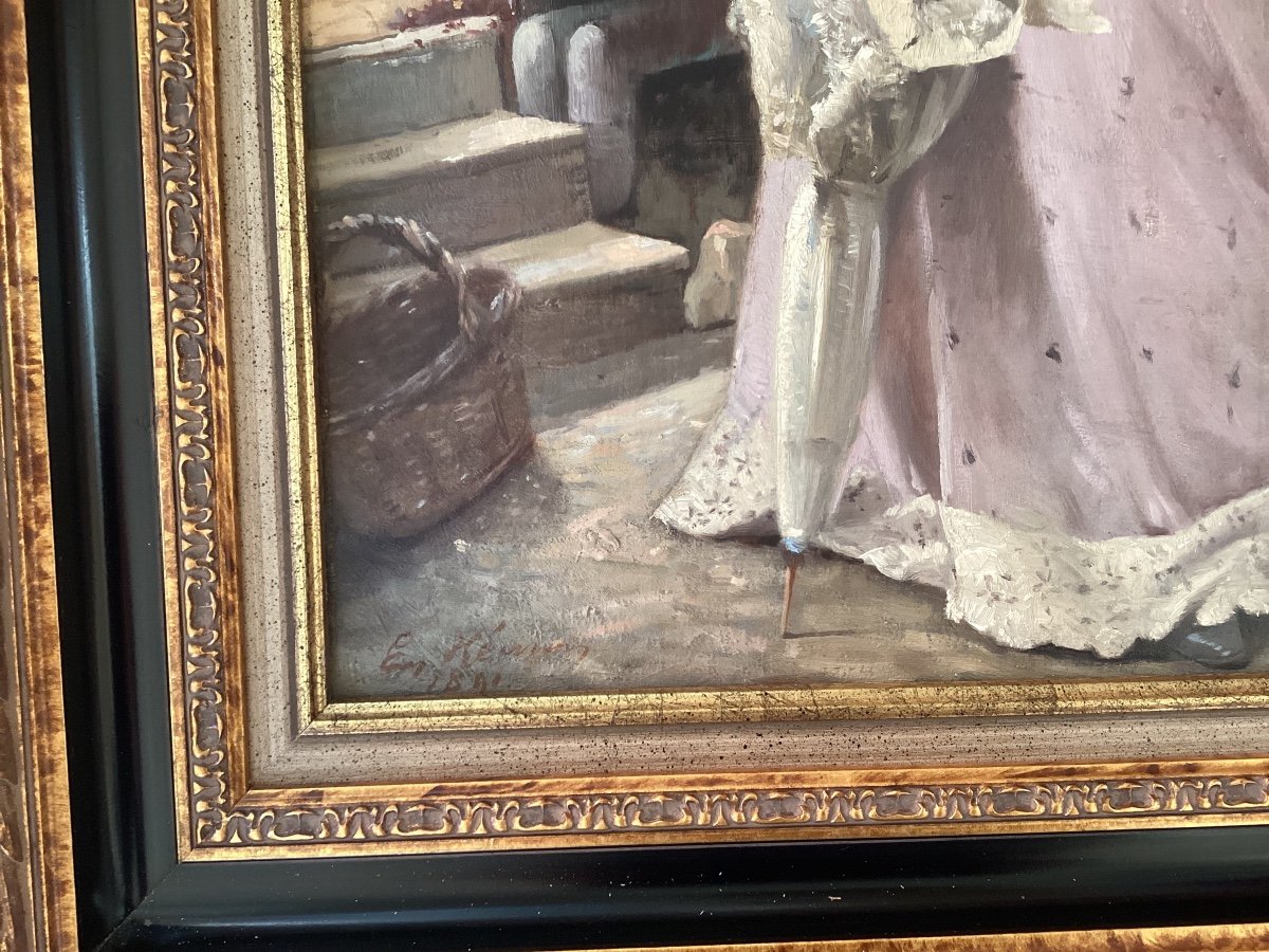 Painting Signed And Dated 1891-photo-4