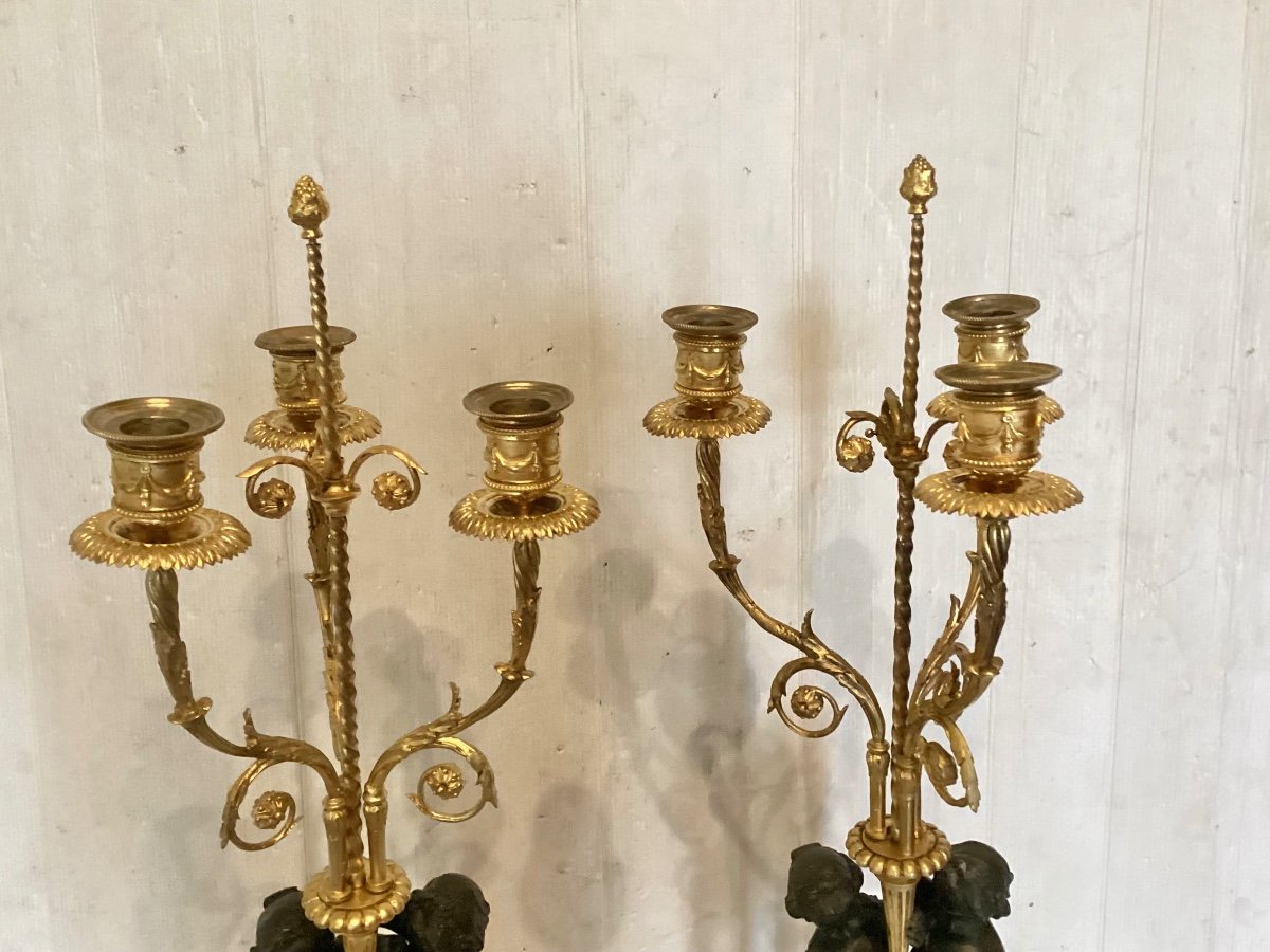 Pair Of Louis XVI Period Candelabras -photo-2