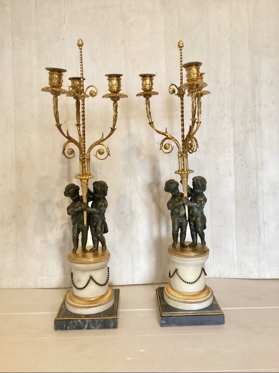 Pair Of Louis XVI Period Candelabras 