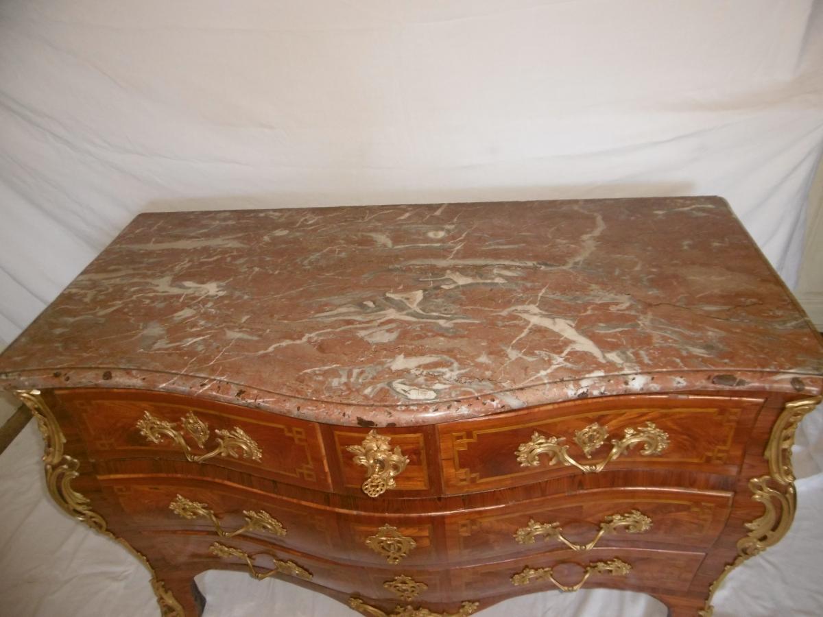 Commode Galbée époque Louis XV-photo-2