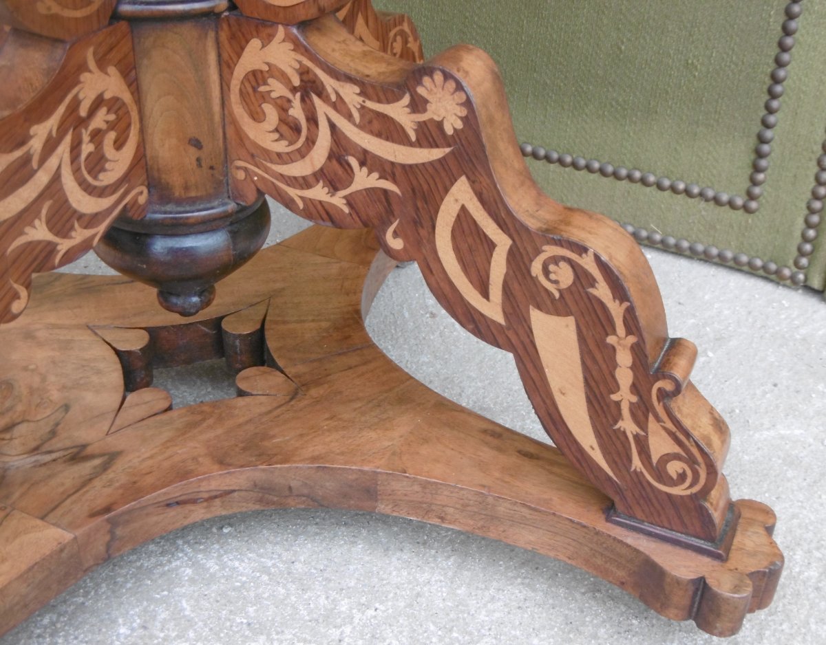 Inlaid Pedestal Table-photo-4