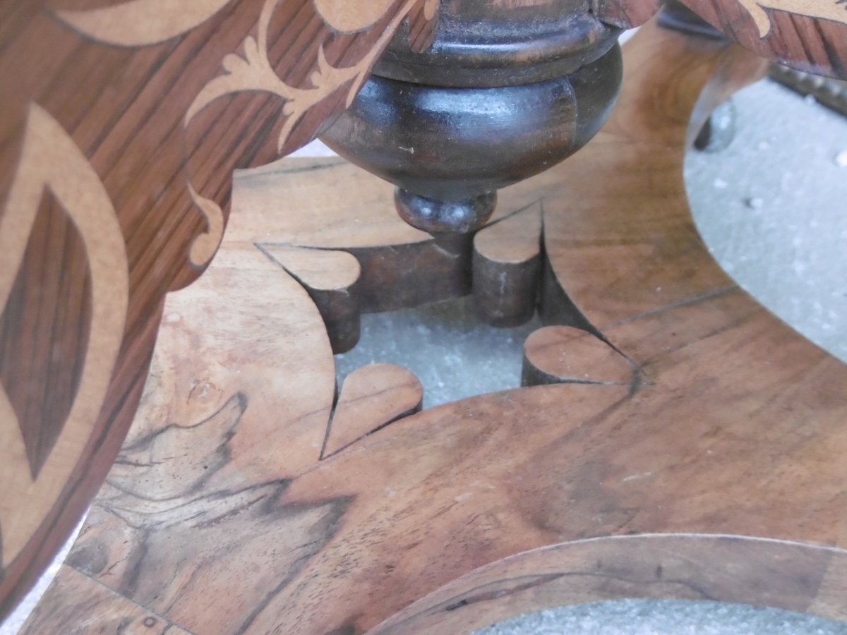 Inlaid Pedestal Table-photo-4