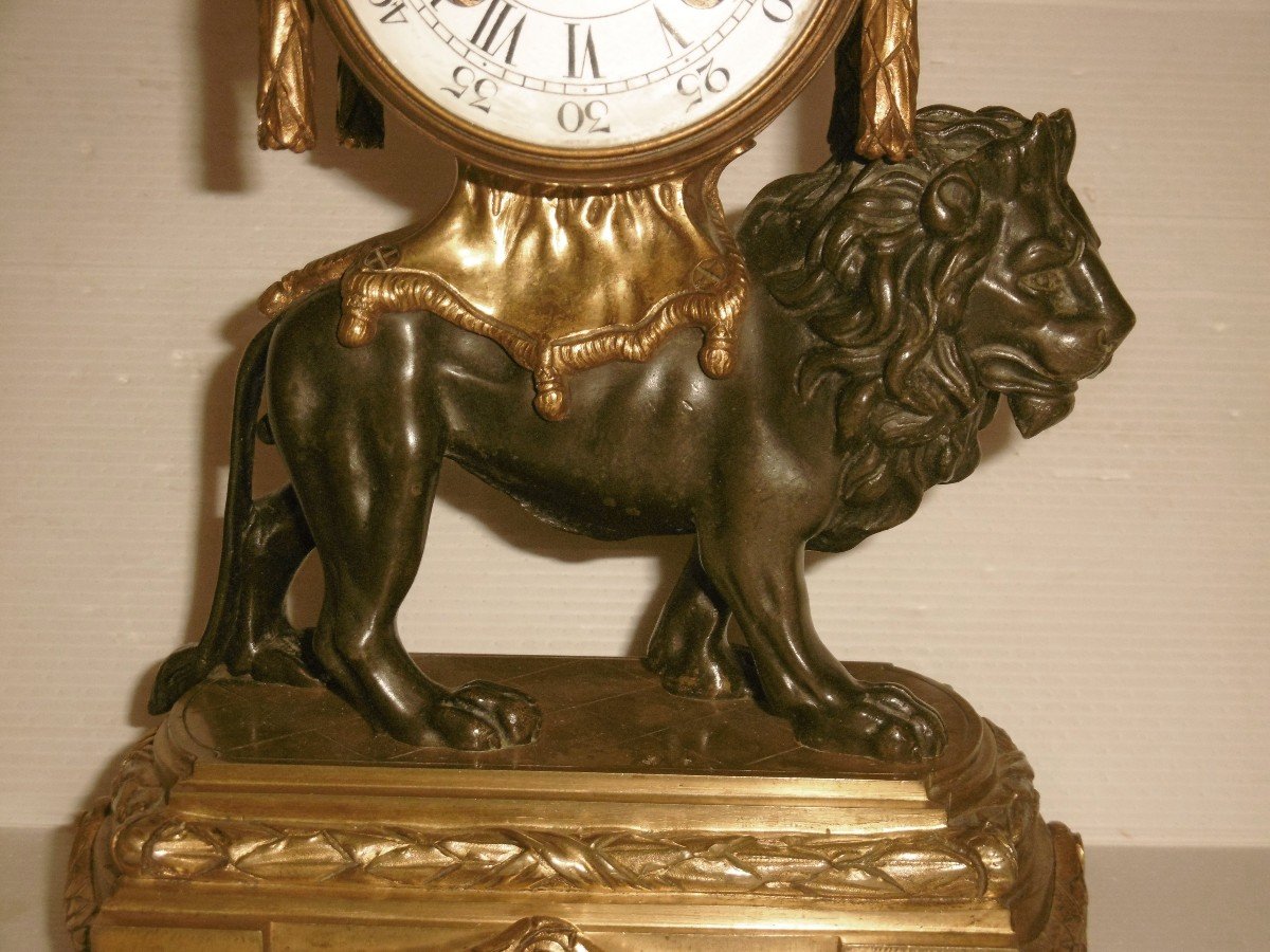 Pendule au lion Louis XVI-photo-3