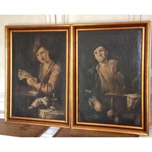 Pair Of Holland Paintings 17th