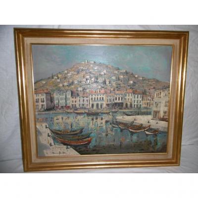 Painting "in View Sète" Signed Maurice Buffet