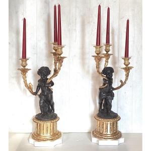 Important Pair Of Louis XVI Candelabra 