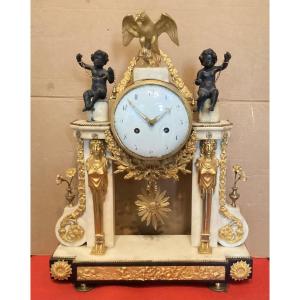 Louis XVI Period Portico Clock 