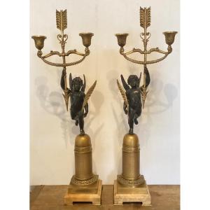 Pair Of Empire Candelabra 