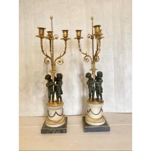 Pair Of Louis XVI Period Candelabras 