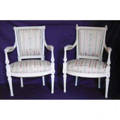 Pair Of Armchairs Louis XVI