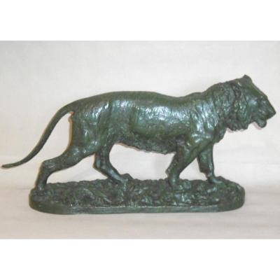 Bronze De Fratin "le Tigre Marchant"