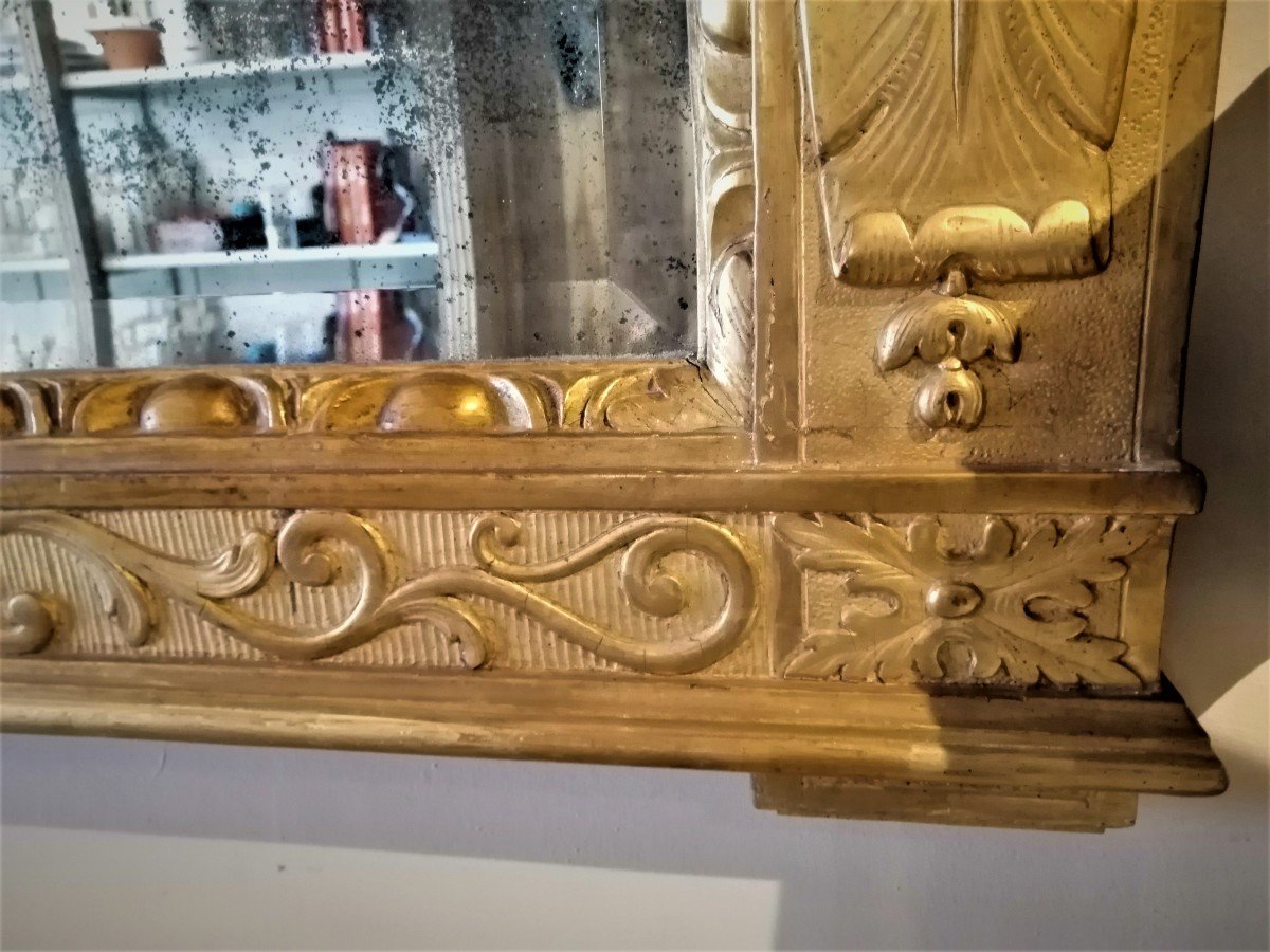 Golden Wood Mirror Late 18th Century-photo-1