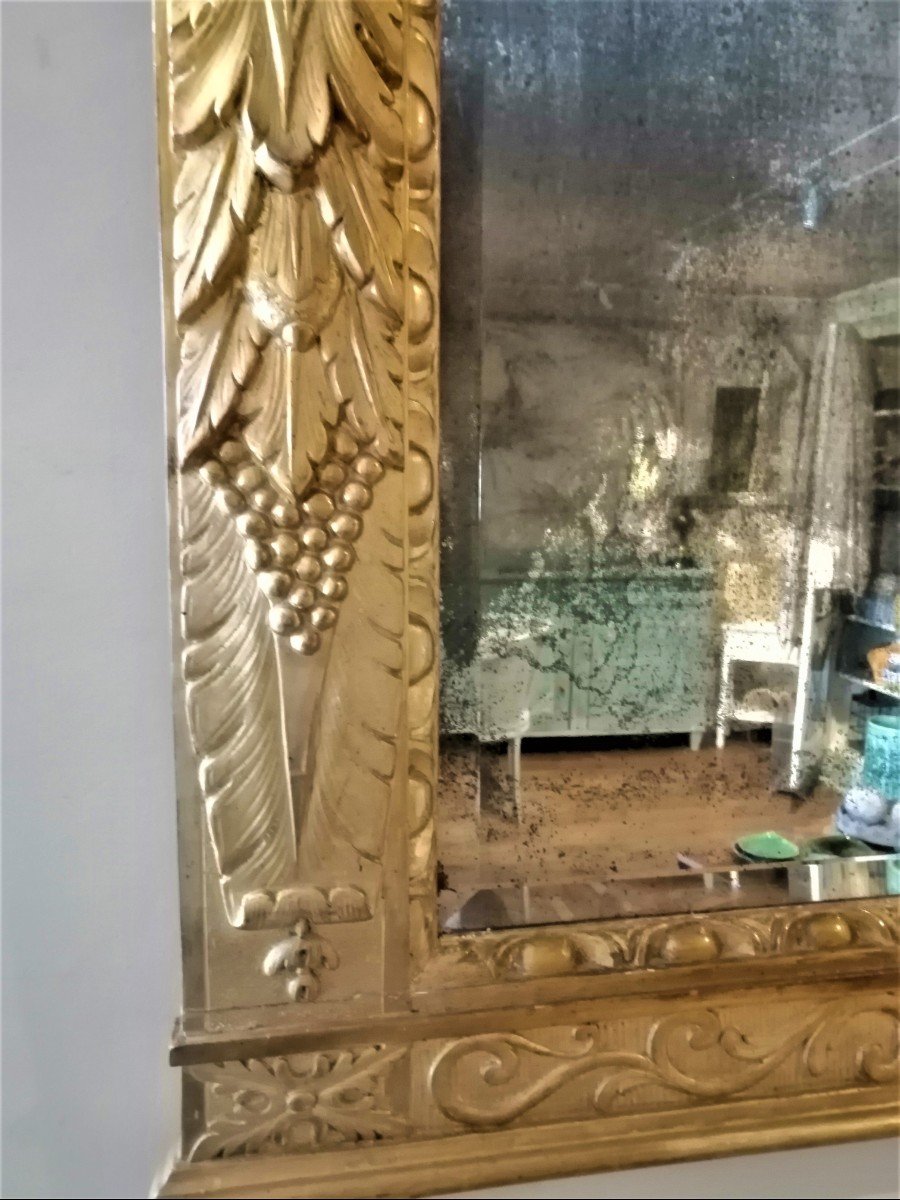 Golden Wood Mirror Late 18th Century-photo-3