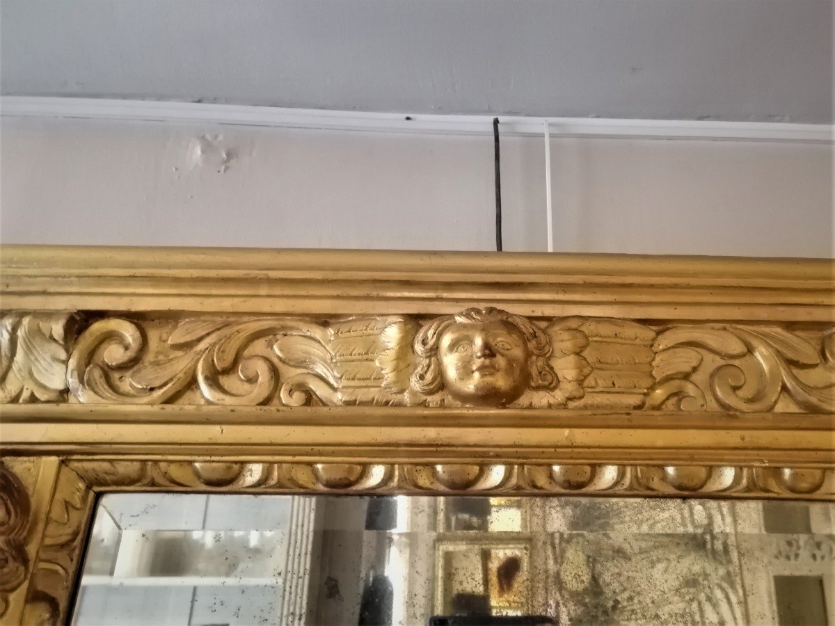 Golden Wood Mirror Late 18th Century-photo-6