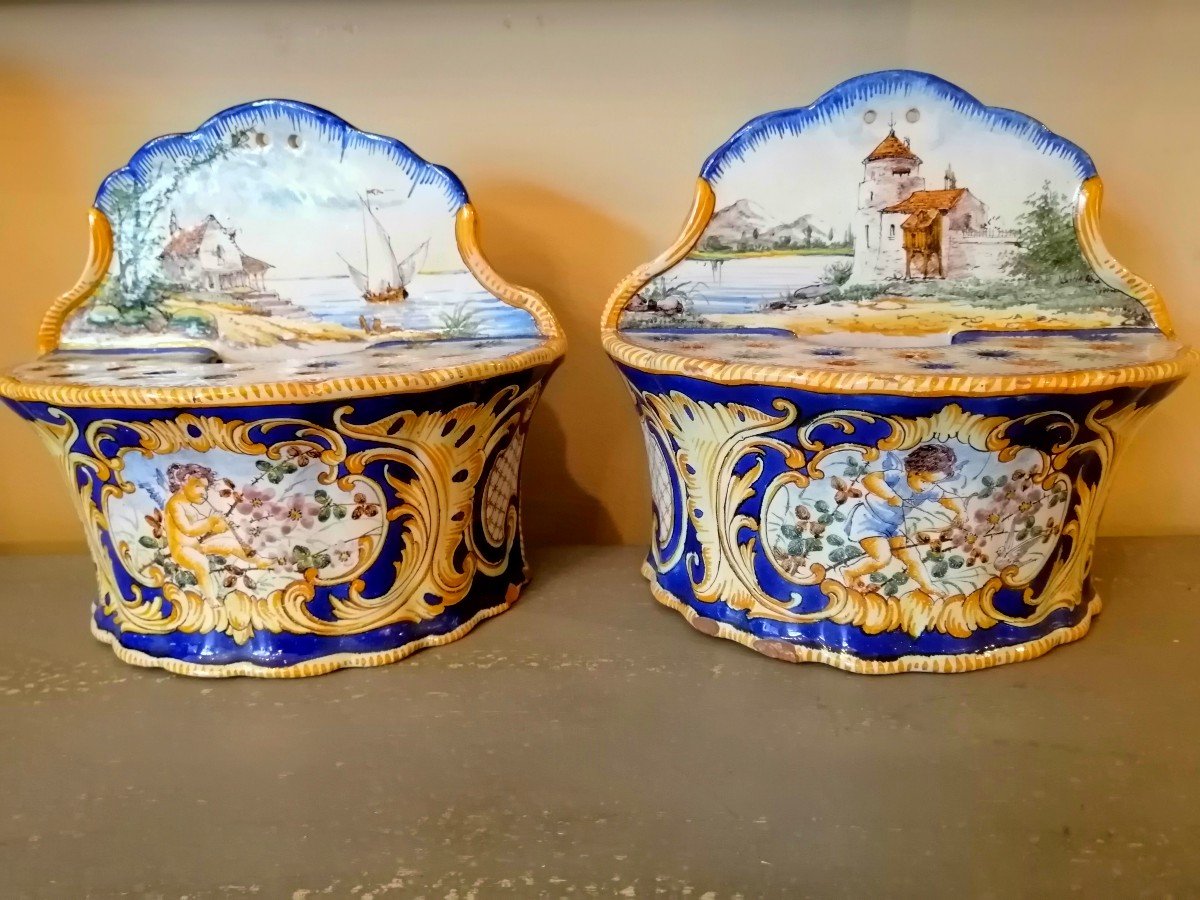 Pair Of Bouquetière Nevers