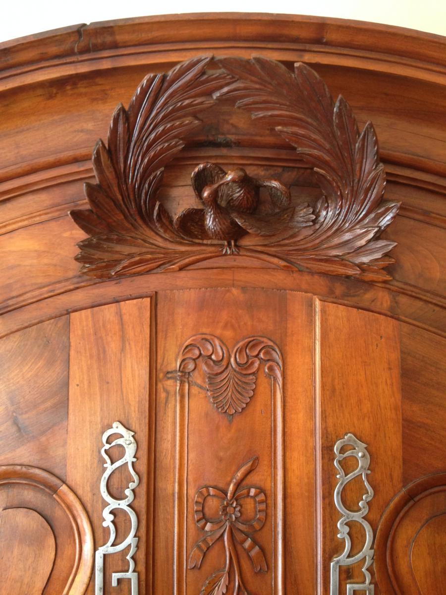 Armoire Provençale Louis XV En Noyer-photo-2