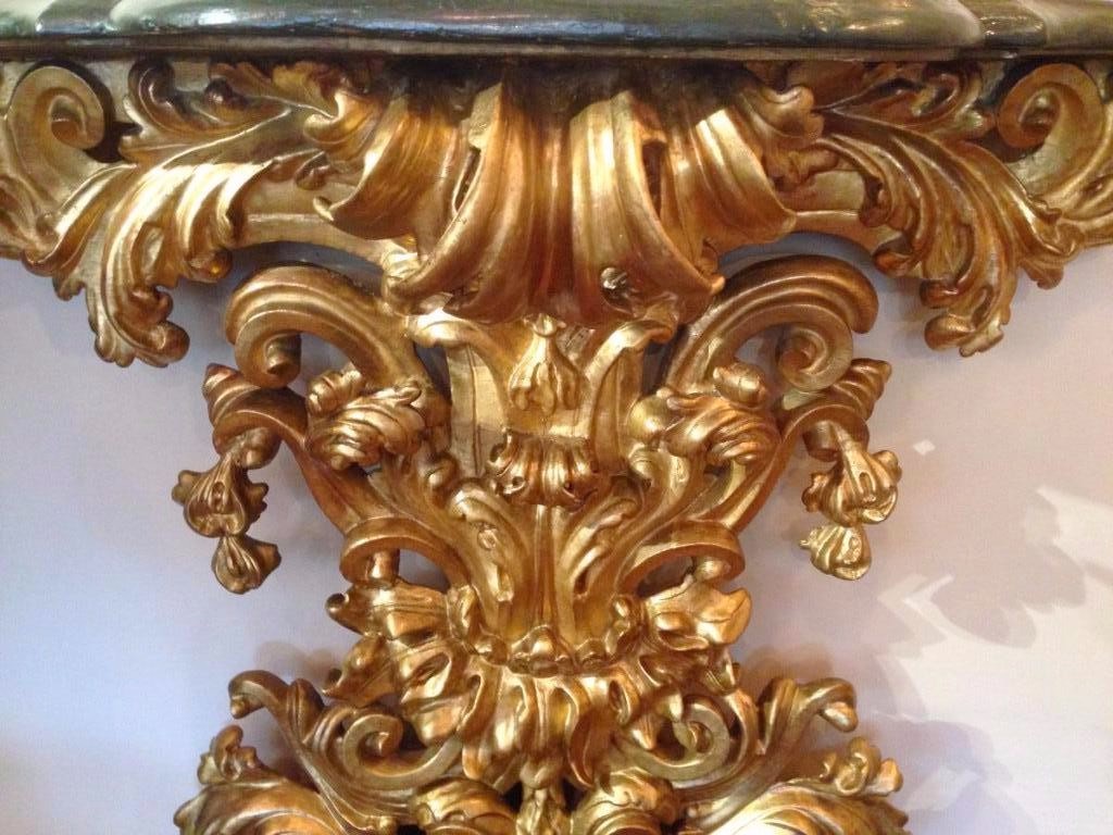 In Golden Wood Console 18th Century-photo-3