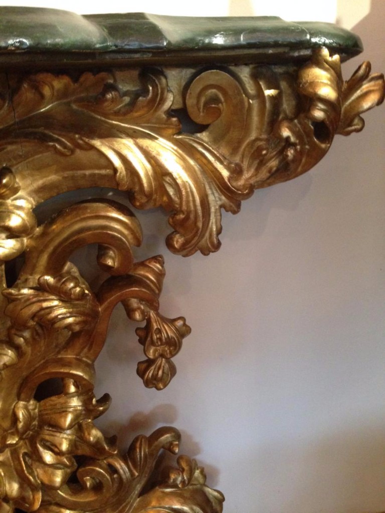 In Golden Wood Console 18th Century-photo-1