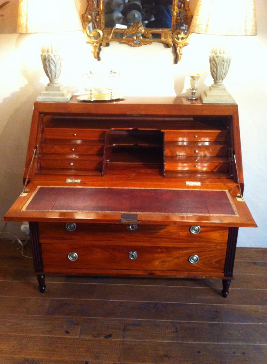 bureau de pente Louis XVI acajou-photo-4