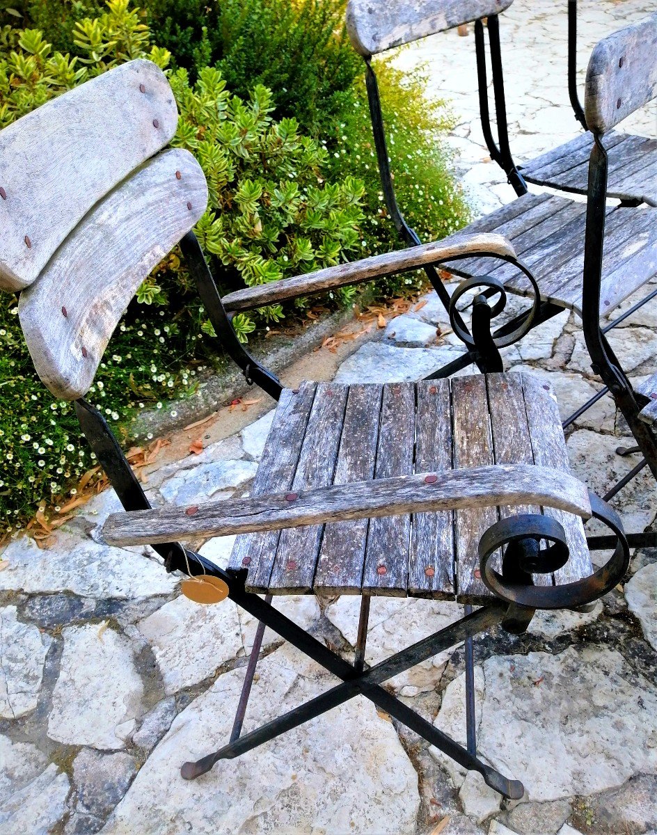 4 Chaises Et 2 Fauteuils De Jardin-photo-2