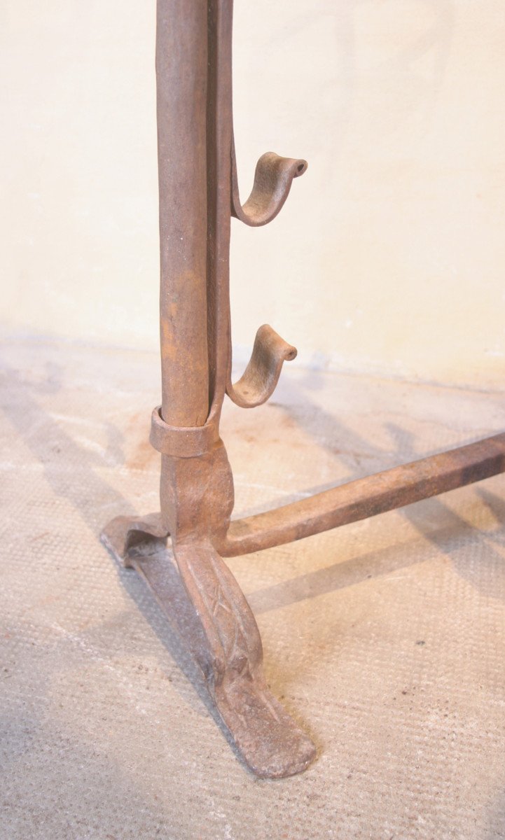 Pair Of Wrought Iron Landiers-photo-2