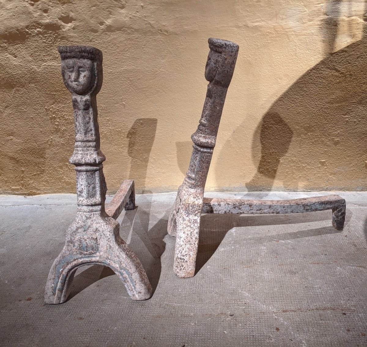 Pair Of High Period Andirons-photo-3