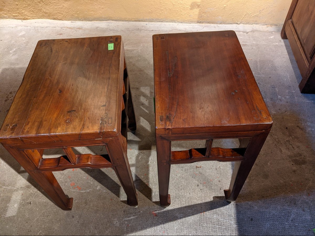 Paire De Petites Tables Chinoises-photo-4