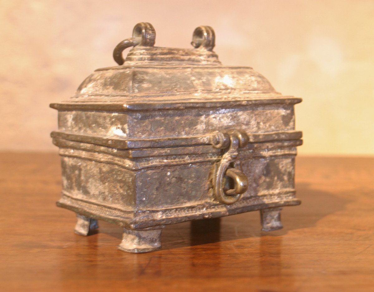 Small Indian Bronze Box-photo-2