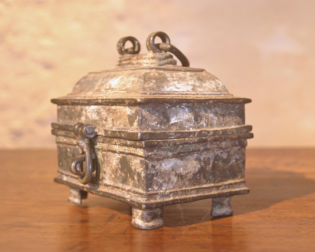 Small Indian Bronze Box-photo-4